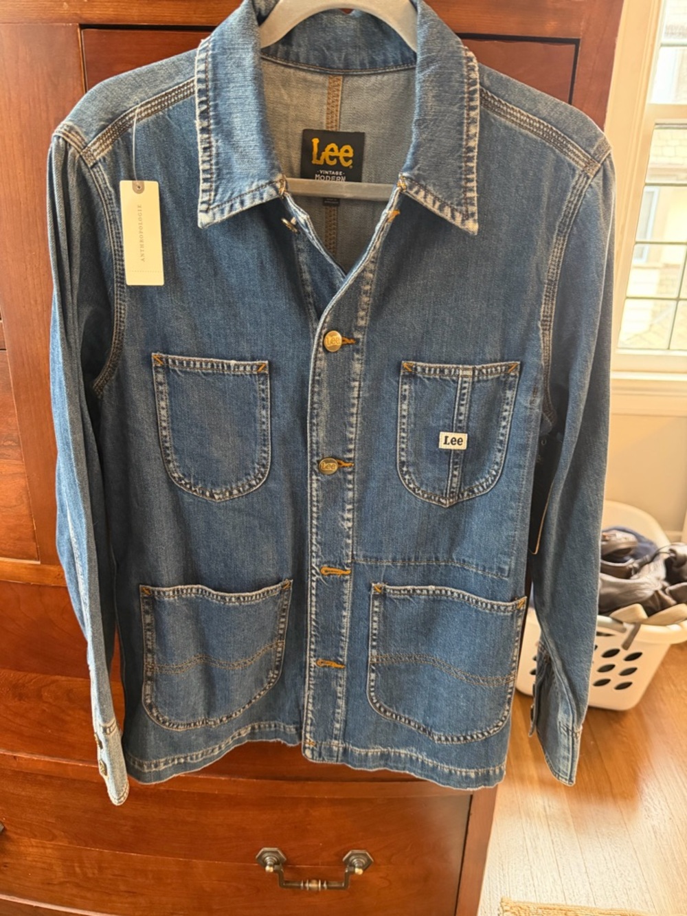 NWT Lee  vintage modern denim chore jacket.  Anthropology. Women’s M
